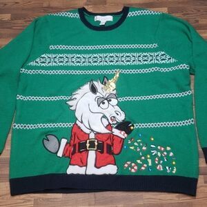 Jolly Sweater Ugly Unicorn Christmas Sweater plus size XXL